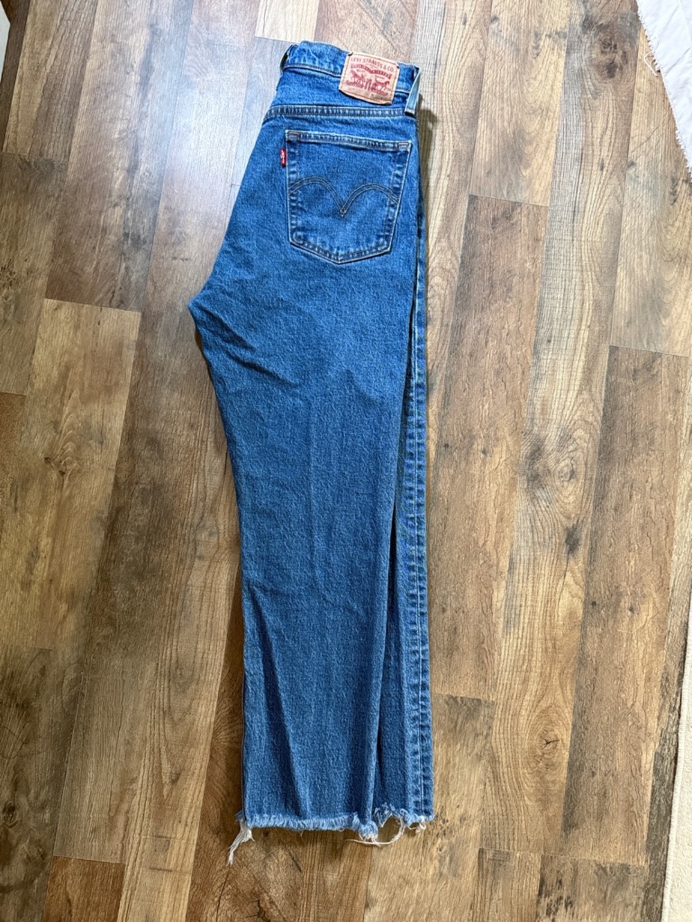 Levi's Dark Blue High-Rise Straight Jeans